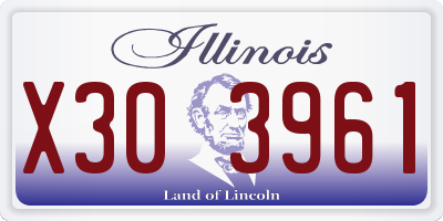 IL license plate X303961