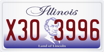 IL license plate X303996