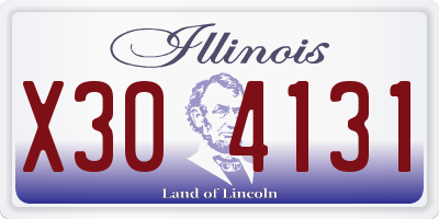 IL license plate X304131