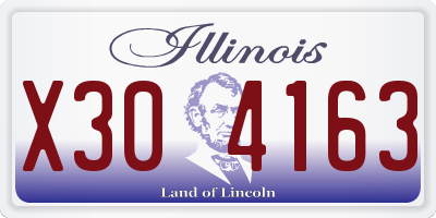 IL license plate X304163