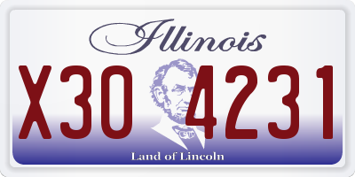 IL license plate X304231