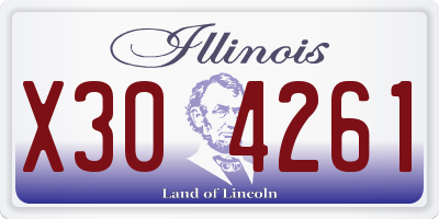 IL license plate X304261