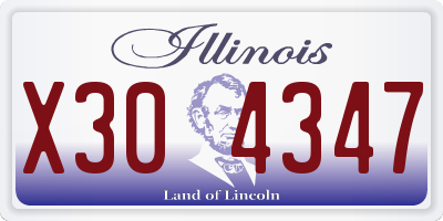 IL license plate X304347