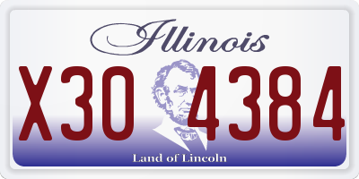 IL license plate X304384