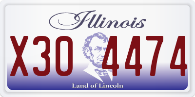 IL license plate X304474
