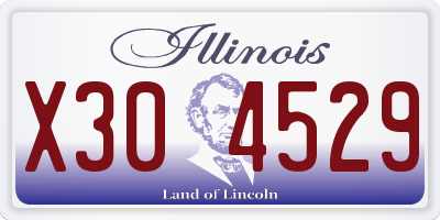 IL license plate X304529
