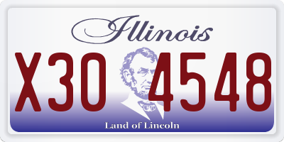 IL license plate X304548