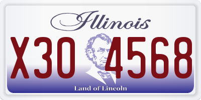 IL license plate X304568