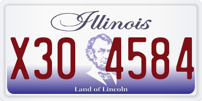 IL license plate X304584