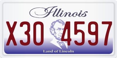 IL license plate X304597