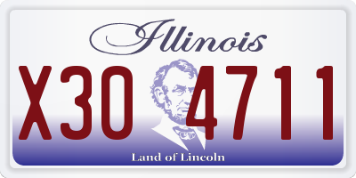 IL license plate X304711