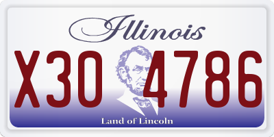 IL license plate X304786