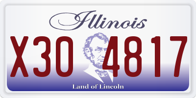 IL license plate X304817