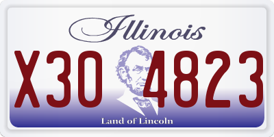 IL license plate X304823