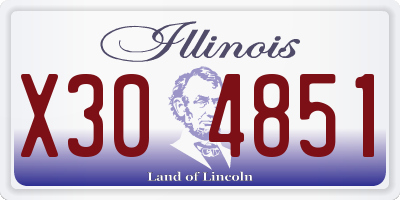 IL license plate X304851