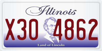 IL license plate X304862