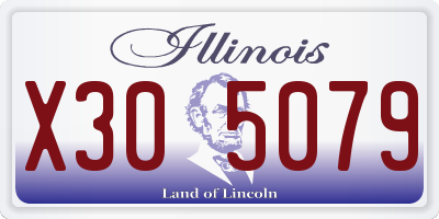 IL license plate X305079