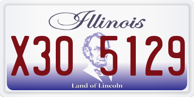 IL license plate X305129
