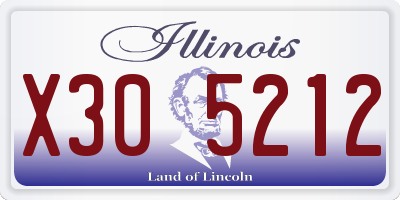 IL license plate X305212