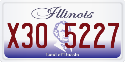 IL license plate X305227