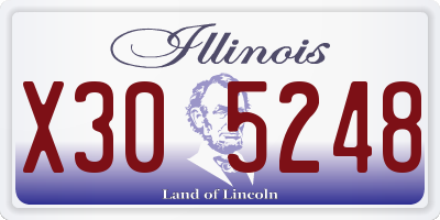 IL license plate X305248