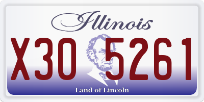 IL license plate X305261