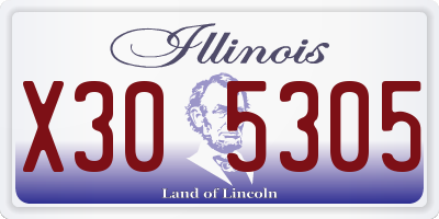 IL license plate X305305