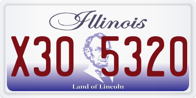 IL license plate X305320