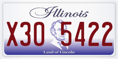 IL license plate X305422
