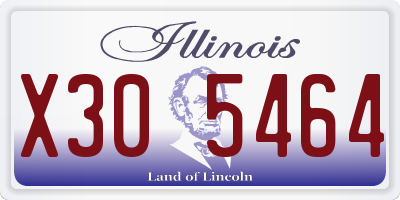 IL license plate X305464
