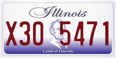 IL license plate X305471