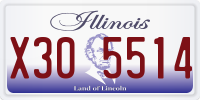 IL license plate X305514