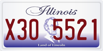 IL license plate X305521
