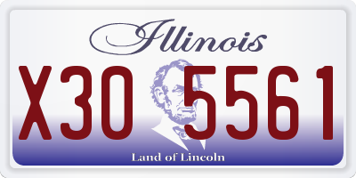 IL license plate X305561