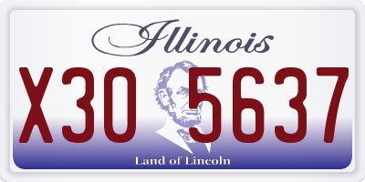 IL license plate X305637