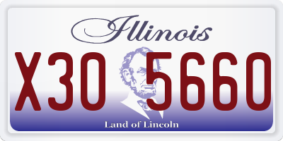 IL license plate X305660