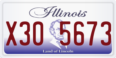 IL license plate X305673