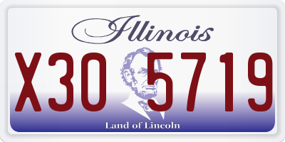 IL license plate X305719