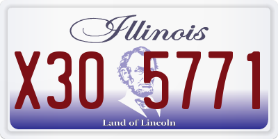 IL license plate X305771
