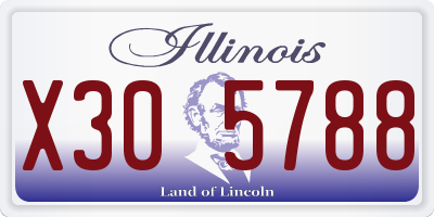 IL license plate X305788