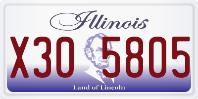 IL license plate X305805
