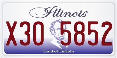 IL license plate X305852