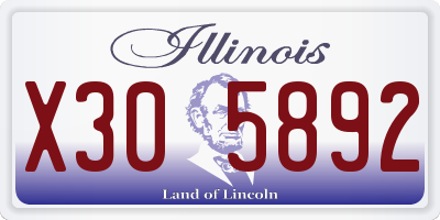 IL license plate X305892