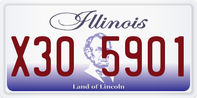 IL license plate X305901