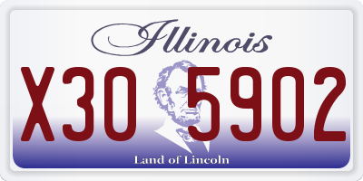 IL license plate X305902