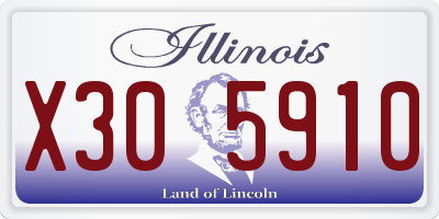 IL license plate X305910