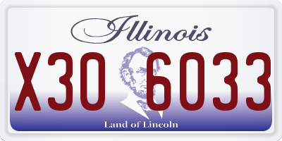 IL license plate X306033