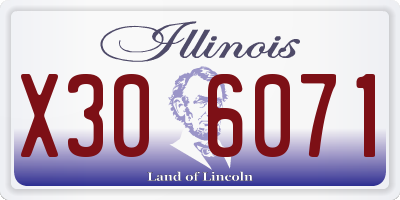 IL license plate X306071