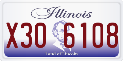 IL license plate X306108