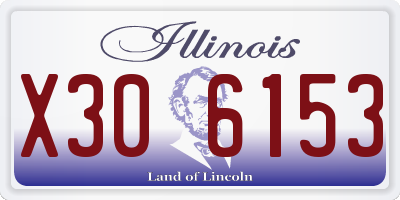 IL license plate X306153